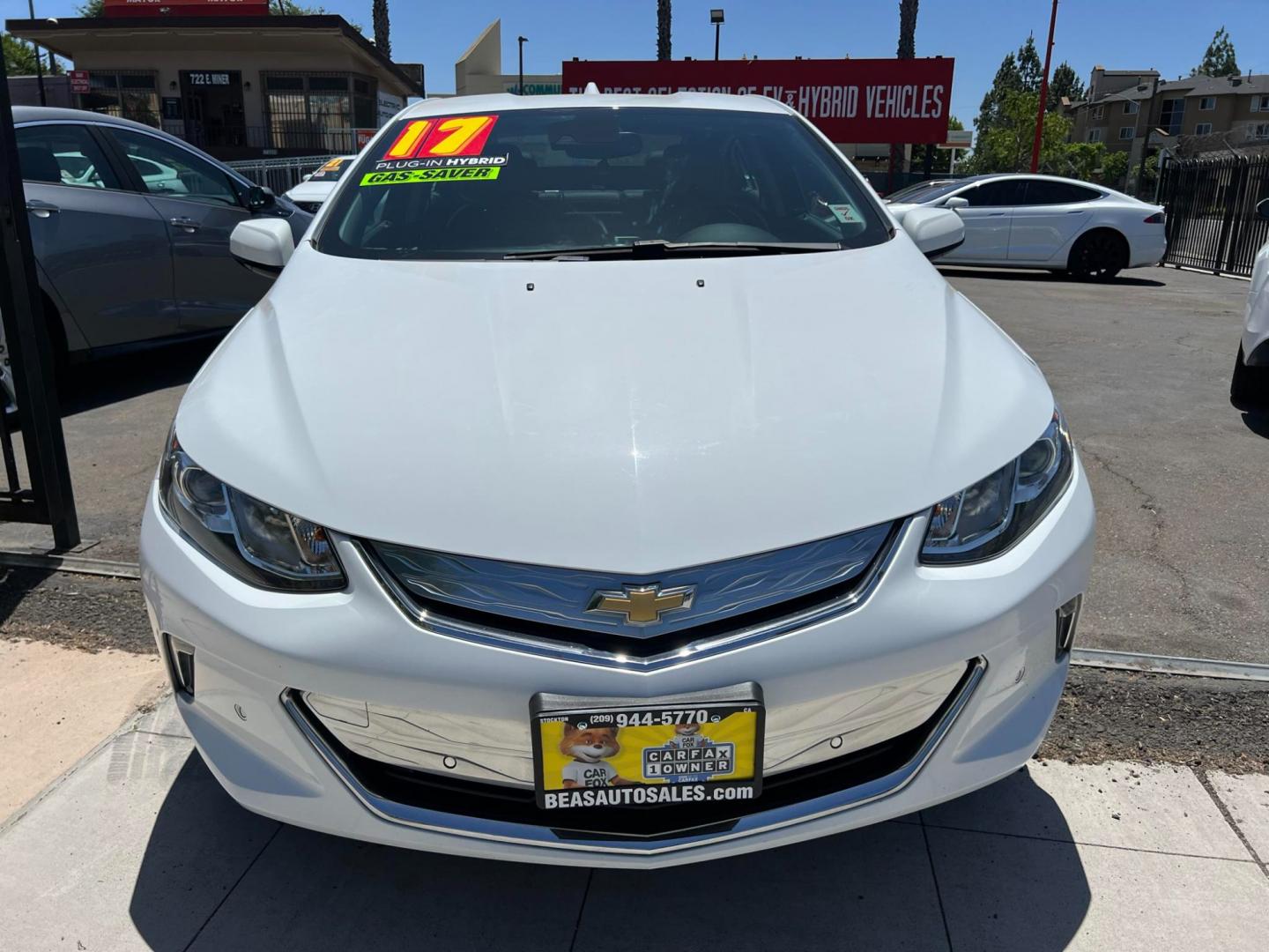 2017 WHITE /BLACK Chevrolet Volt (1G1RD6S5XHU) , located at 744 E Miner Ave, Stockton, CA, 95202, (209) 944-5770, 37.956863, -121.282082 - PLUS TAXES AND FEES - Photo#1